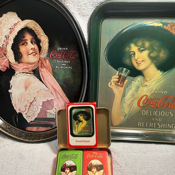 Antique Coca -Cola Serving trays with rare playing cards - Picture 7 of 9